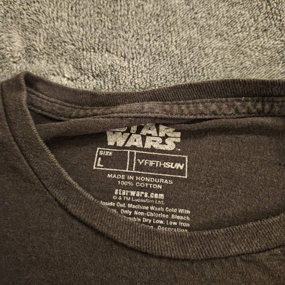 Men's Star Wars Yoda Boba Fett Fifth Sun The Mandalorian black t-shirt size LG - Picture 3 of 5